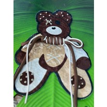 Gönülden Tasarım Bağcıklı Boncuklu Tasarım Ayı Arma Dikiş Aplike 28X18 cm