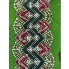 Gönülden Tasarım Etnik Desenli Renkli Şerit Dikiş Giyim Aplike En 9 cm (1 Metre )