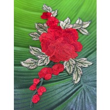 Gönülden Tasarım 27X20 cm Nakış Işleme Çiçekli Aplike Dikiş Giyim Aksesuarı