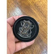 Gönülden Tasarım Çelik Desenli Yuvarlak Arma Apolet Dikiş Aksesuarı Çap 7 cm