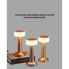 Modern Usb'li Kablosuz Masa Lambası – Minimalist Tasarım, 3 Farklı Parlaklık - Lisinya