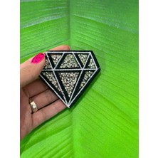 Gönülden Tasarım 9x7 cm Ütü Ile Yapışan Elmas Görselli Arma Dikiş Aplike