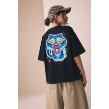 Little Aden Kpop Demon Hunters Huntrix Kısa Kollu Baskılı Kız Çocuk Oversize Tişört