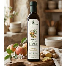 Seferihisar Köy Ürünleri Doğal Elma Zencefil Sirkesi 500 ml – Katkısız, Uzun Fermentasyon ve Içilebilir Yumuşaklıkta
