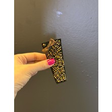 Gönülden Tasarım Bronz Boncuk Işleme Arma Dikiş Aksesuarı 10X5 cm