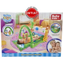 Direkstoktan Baby Gift Baby's Friends Müzikli ve Sesli Bebek Oyun Halısı +6 Ay Gelişimsel Bebek Oyun Halısı ve Aktivite Merkezi / Outlet Ürün