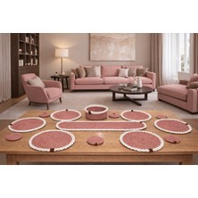 Armağan Garajı Doğal Jüt Ip Supla Takımı – El Yapımı Hasır Amerikan Servis Masa Dekoru Ölçü ve Renk Bilgisi Açıklamada