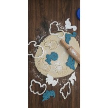 DIGIARTISAN3D Dinozor Kurabiye Kalıpları - Sevimli Dinozor Şekilli Kurabiye Kesiciler 4'lü