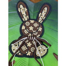 Gönülden Tasarım Inci Boncuklu Nakış Işleme Bağcıklı Ayı Arma Dikiş Aplike 29X17 cm