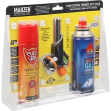 Go İthalat 3 Parça Profesyonel Pürmüz Seti Pürmüz Torch Çakmak Başlık- Kamp Gazı 400ML- Çakmak Gazı 270 (5491)