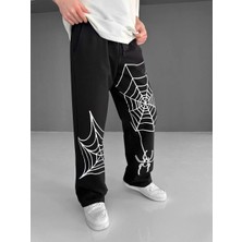 Hsc Bilişim Iki Iplik Kumaş Örümcek Baskılı Esofman - Siyah -