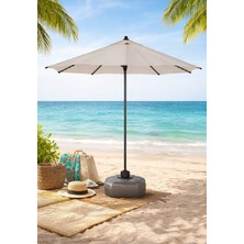 Form Outdoor Alubrella Güneş Şemsiyesi Krem Kumaş Antrasit Iskelet -50 Lt. Bidonlu