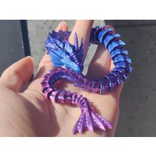 Generic Eklemli Hareketli Ejderha Figürü - Kristal Tasarım 3D Baskı Stres Oyuncağı ve Masaüstü Objesi