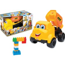 Dede Çimento Kamyonum 30 Parça Bloklu Eğlenceli Oyuncak Kamyon ve İş Makinesi 2-7 Yaş İçin