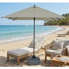 Form Outdoor Alubrella Güneş Şemsiyesi Krem Kumaş Antrasit Iskelet -50 Lt. Bidonlu