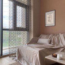 Alesta Home Kahverengi İp Perde 150x280cm PRD010