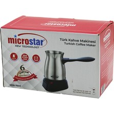 Go İthalat Çelik Elektrikli Cezve Türk Kahve Makinesi - 6 Fincan Tak-Çıkar Kulp 400ML MSR-7600 (5491)