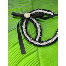 Gönülden Tasarım Zirkon Taşlı Inci Dizmeli C Harfi Arma Dikiş Aksesuarı 14X15 cm