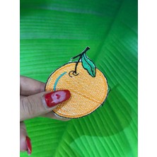 Gönülden Tasarım Ütü Ile Yapışan Portakal Arma Dikiş Aplike 8x7 cm