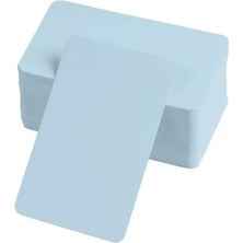 Ett Boş Kelime Kartları 5x8 cm - 50 Adet Oval Kenarlı | Tabu & Not Kartları - Mavi