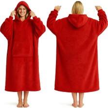 Packho Welsoft Kapüşonlu Giyilebilir Tv Battaniyesi – Unisex Oversize (1 Adet)