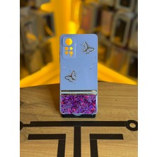 Avcı Teknoloji Market Redmi Note 11 Pro Uyumlu Kelebek Figürlü Simli Parlak Telefon Kılıfı