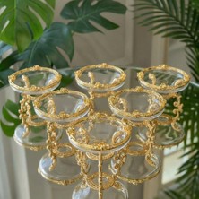 Çnr Home Collection Lüks Metal Ayaklı Çiçekli Kahve Yanı Lokumluk  Çikolatalık Yüzük Yükseltici Dekoratif Sunumluk Gümüş Çerçeve