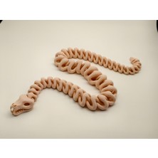 Generic 50 cm Eklemli Spiral Yılan Iskeleti - Hareketli 3D Baskı Kristal Tasarım Dev Figür ve Stres Oyuncağı