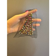 Gönülden Tasarım 11X7 cm Renkli Boncuk Işleme Arma Dikiş Aplike