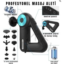 Plentiful Şarjlı Masaj Tabancası 12 Başlıklı  - Profesyonel Darbeli Vurmalı Masaj Aleti