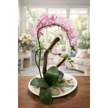 Lüks Pembe Orkide Çiçek Aranjmanı – Modern Ev & Ofis Dekoru