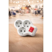 Shopping Area 3'lü Priz Dönüştürücü Anahtarlı