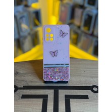 Avcı Teknoloji Market Redmi Note 11 5g Uyumlu Kelebek Figürlü Simli Parlak Telefon Kılıfı