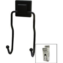 Toyigoo Siyah - 2li Metal Sarkık Askı Kare Güçlü Yapışkanlı 8X9X19CM (4887) TYGRS-GO346