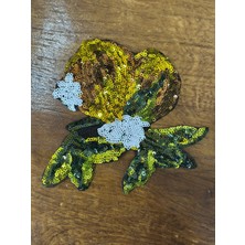 Gönülden Tasarım Pul Payetli Lomon Arma Dikiş Aplike 17X15 cm