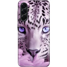 Senada Samsung Galaxy A57 (SM-A576B) Uyumlu Kılıf Desenli Baskılı Tpu Rubber Kapak Beyaz Kaplan