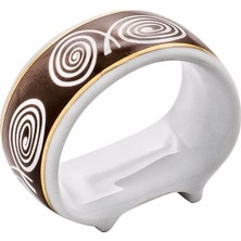 Güral Porselen Güral Porselen Atina Kahverengi Peçetelik 4 cm EO04PC9204245