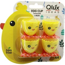 Toyigoo Egg Cup 4pcs Yumurtalık Emoji Desen - Renkli Plastik Civciv Ayaklı - 1/2 Kırık Yumurta Kabuk Mo
