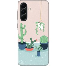 Nurdic Samsung Galaxy A57 Kılıf 0.4mm Lazer Kesim Silikon Kapak Cactus Co