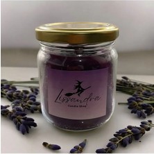 Lavantalı Mor Renkli Cadı Sticker Kokulu Soya Wax Bitkisel Mum
