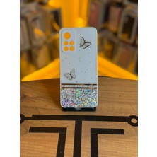 Avcı Teknoloji Market Redmi Note 11 5g Uyumlu Kelebek Figürlü Simli Parlak Telefon Kılıfı