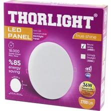 Toyigoo Thorlıght S-236 36W 22CM Beyaz LED Panel Sıva Altı Ayarlı Mandallı 6400K - 2700LM - 18000 Saat - 283