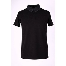 Trender Kot Yaka Siyah Erkek Polo Yaka T-Shirt 568