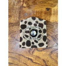 Gönülden Tasarım 10X9 cm Leopar Taş Işleme Giyim Cep Dikiş Aplike Arma