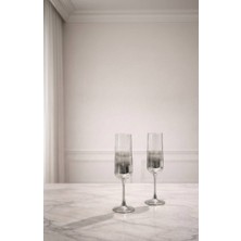 Rova Tr Nova Serisi 6'lı Cam Titanyum Kaplama Lüks Ayaklı Modern Kadeh Set - Şık Kadehleri