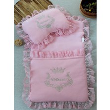 Sylar Yenidoğan Sahra Taç Nakışlı Trilüks 2li Alt Açma Seti