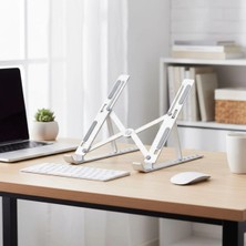 Shopwave Plastik Katlanır Tablet Standı – Ayarlanabilir Açılı, Taşınabilir Masaüstü Telef