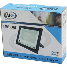 Go İthalat 2pcs 100W LED Projektör  19X15.5CM Aydınlatma Açısı: 120 Derece 50.000 Saat Ömür MODEL-ARS100W (5491)