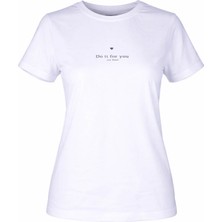 Trender Do It For You Baskı Beyaz Kadın T-Shirt 26YL71595010