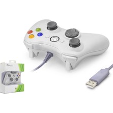 Shopwave Gamepad Pc Xbox 360 Uyumlu Kablolu - Beyaz ND506W